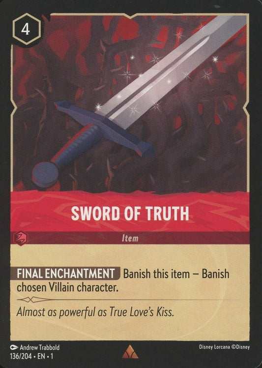 Disney Lorcana: The First Chapter Sword of Truth Rare #136