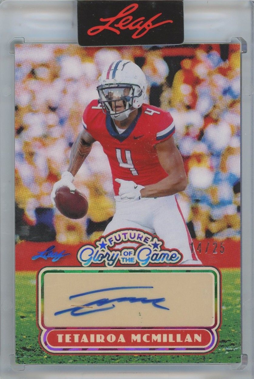 Tetairoa McMillan 2025 Leaf Glory of the Game Platinum Auto #14/25 #FG-TMM