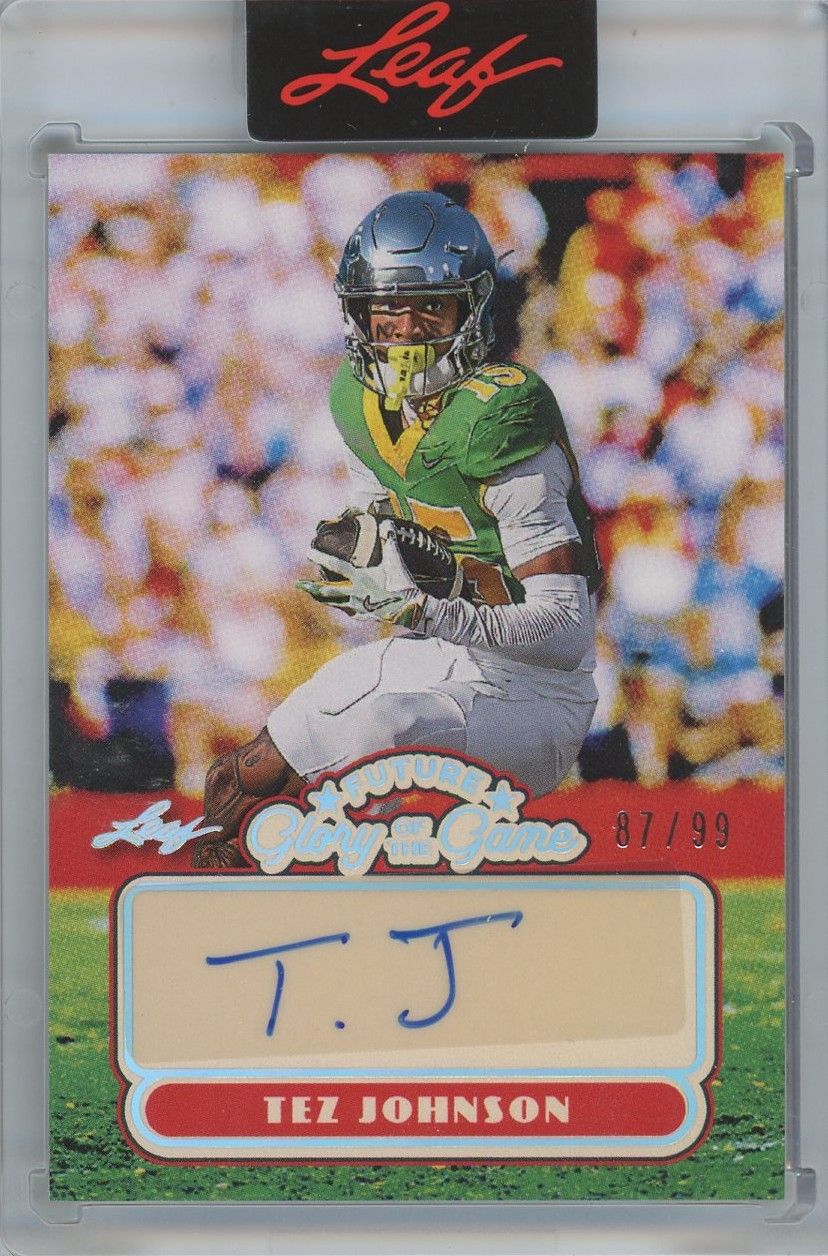 Tez Johnson 2025 Leaf Glory of The Game Platinum Auto #50/99 #FG-TJ2