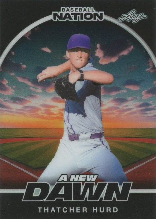 2025 Leaf Baseball Nation Thatcher Hurd A New Dawn Black #1/1 #NB-94