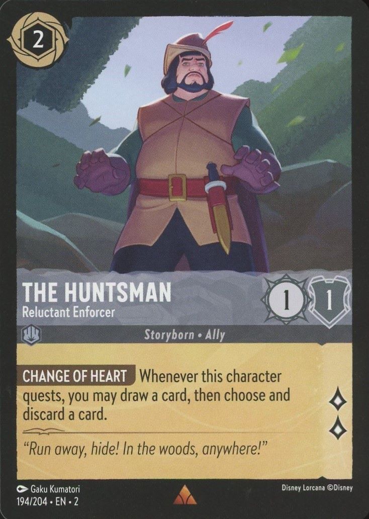 Disney Lorcana: Floodborn The Huntsman Reluctant Enforcer Rare #194