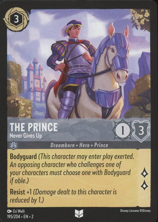 Disney Lorcana: Rise of the Floodborn The Prince Never Gives Up #195 Uncommon