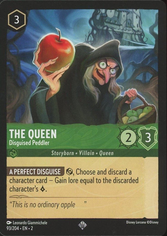 Disney Lorcana: Floodborn The Queen Disguised Peddler Super Rare #93