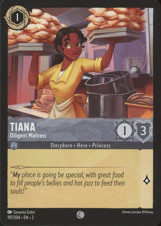 Disney Lorcana: Rise of the Floodborn Tiana Diligent Waitress #197 Common