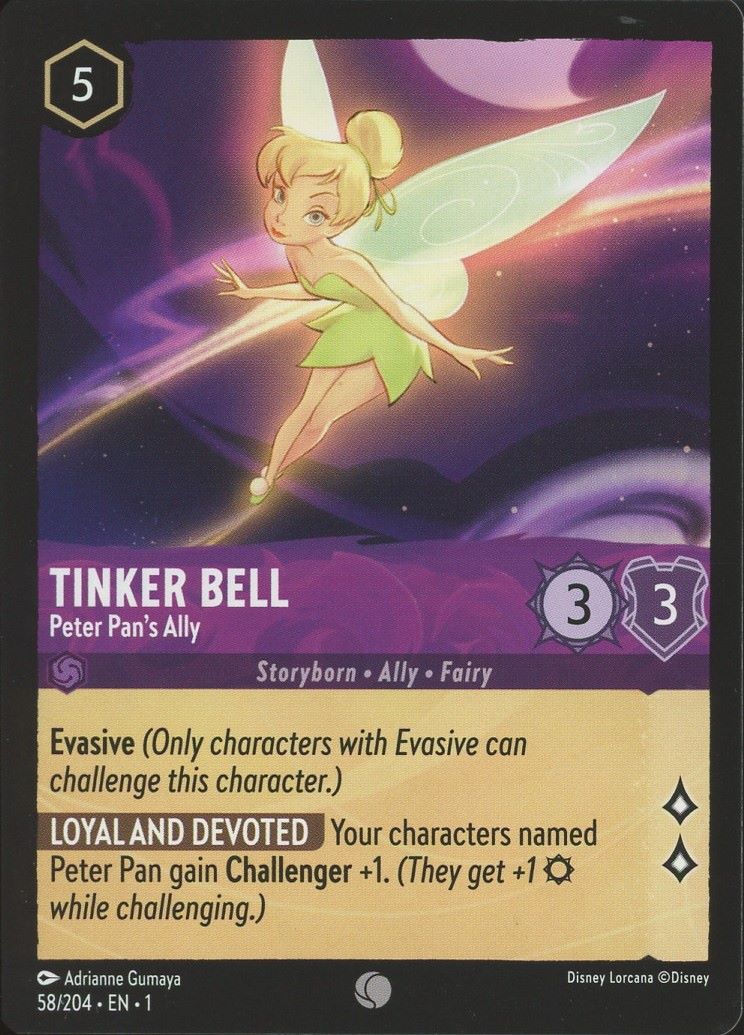 Disney Lorcana: The First Chapter Tinker Bell Peter Pan's Ally Common #58