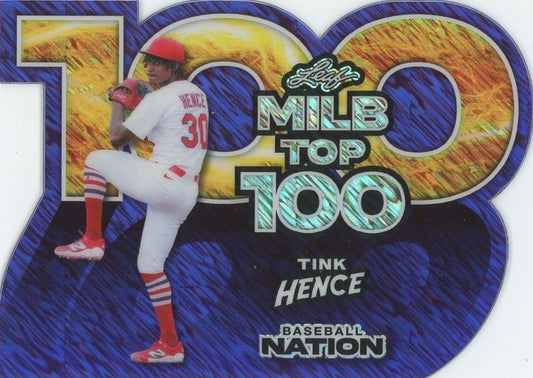 2025 Leaf Baseball Nation Tink Hence MILB Top 100 Purple Shimmer #8/8 #MB-62