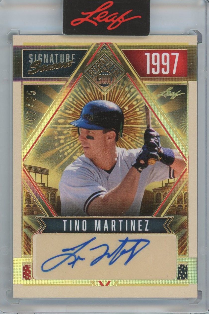 Tino Martinez 2025 Leaf Season in the Sun Signature Seasons Auto #2/35 #SSE-TM1