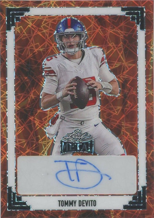 Tommy DeVito 2024 Leaf Metal '91 Auto Orange #2/2 #91A-TD1