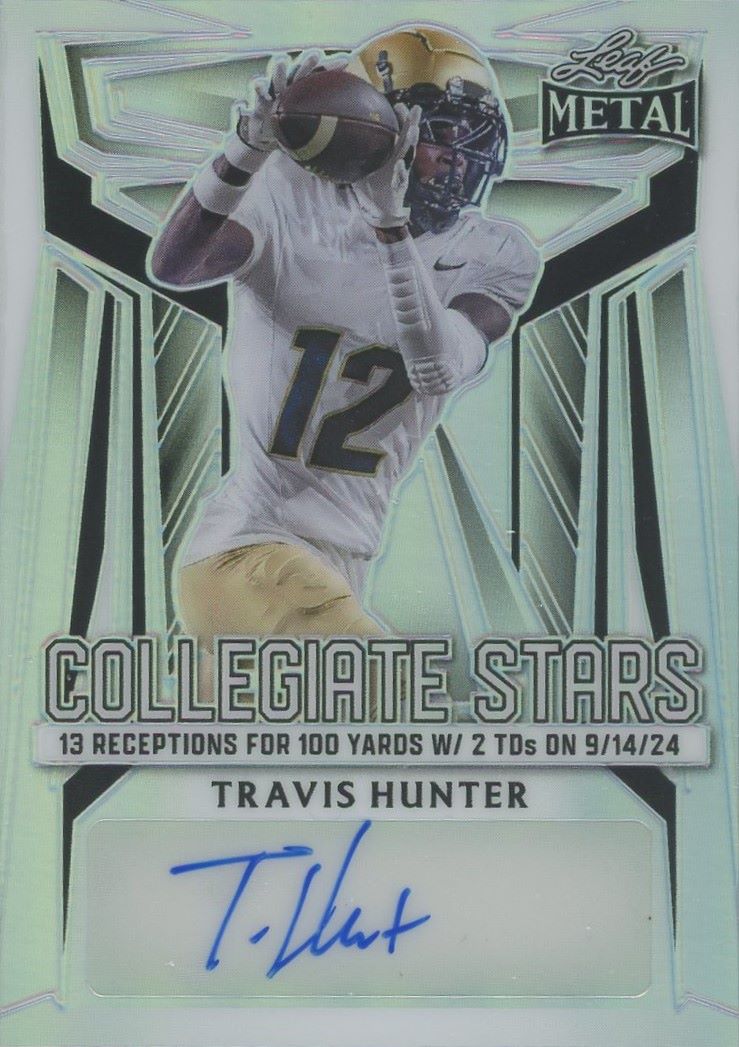 2024 Leaf Metal Travis Hunter Auto Collegiate Stars #/45 #LCS-20