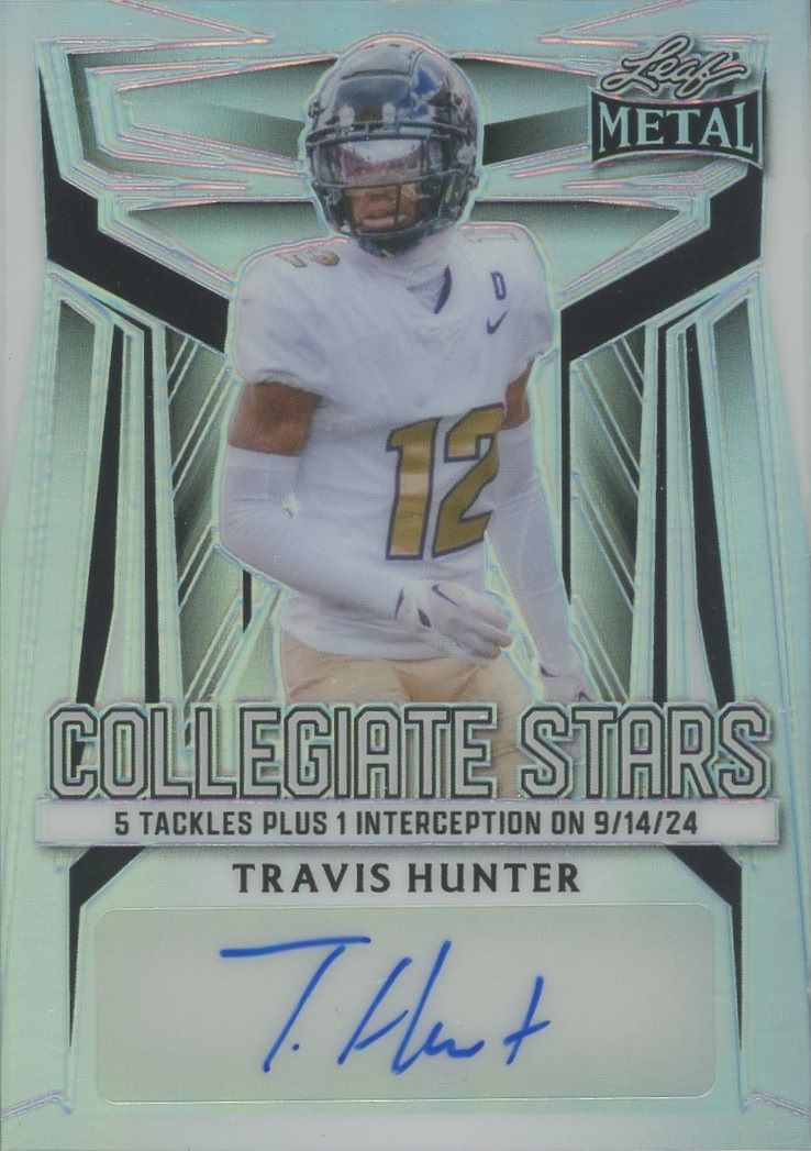 2024 Leaf Metal Travis Hunter Auto Collegiate Stars #/28 #LCS-21