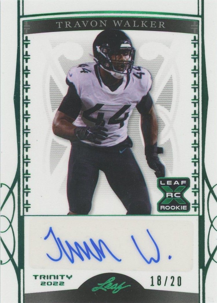 Travon Walker 2022 Leaf Trinity Green XRC #18/20 #BA-TW1