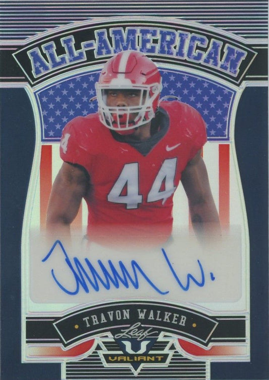 Travon Walker 2022 Leaf Valiant Navy Blue All American Auto #4/20 #AA-TW1