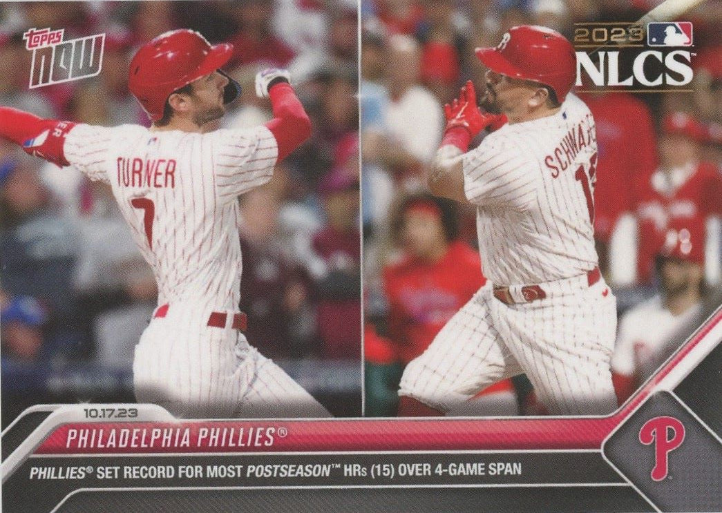 2023 Topps Now Trea Turner & Kyle Schwarber Most Postseason Hrs #1013