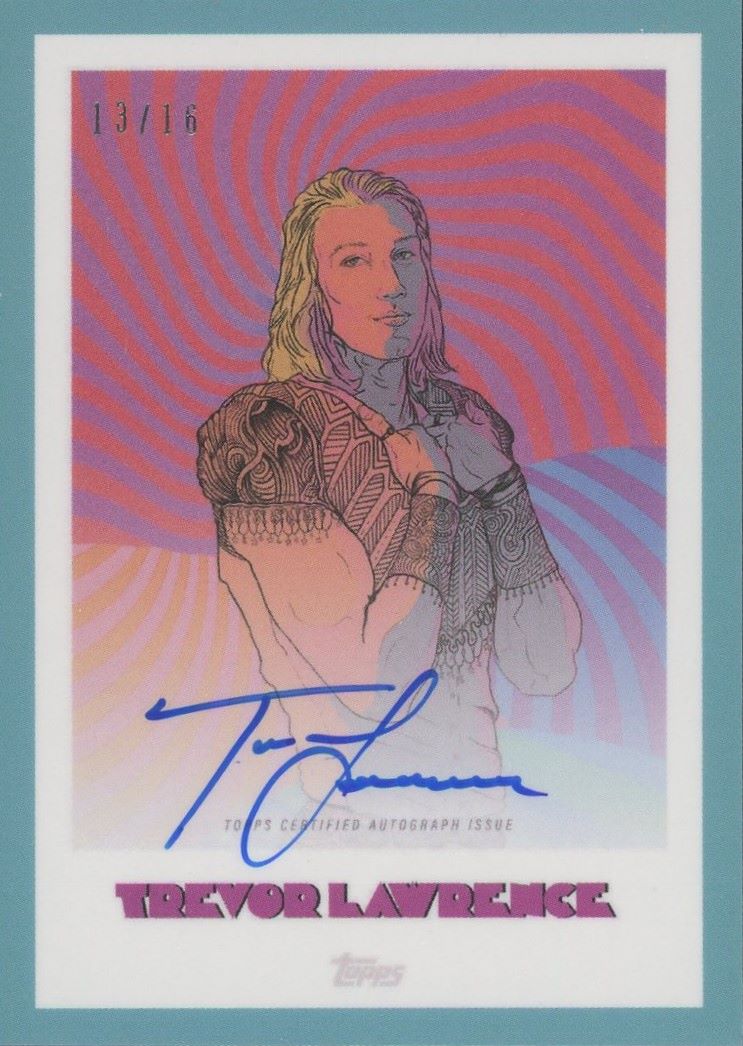 2021 Topps X Trevor Lawrence Teal Auto #13/16 #45-A