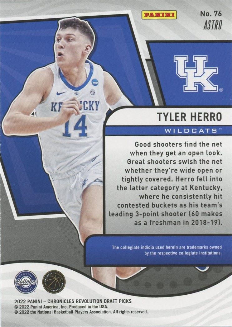 2022-23 Chronicles Tyler Herro Draft Picks Revolution Astro #76