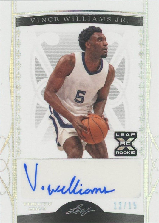 Vince Williams Jr 2022-23 Leaf Trinity Rookie RC Auto #12/15 #BA-VWJ