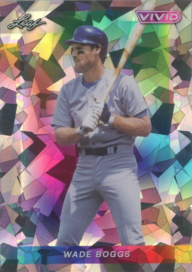 2023 Leaf Vivid Baseball Wade Boggs Silver Cracked Ice #9/9 #44