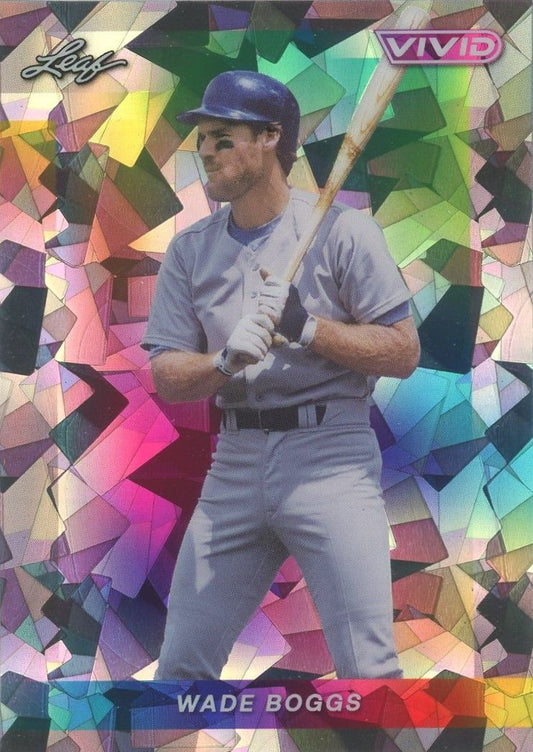 2023 Leaf Vivid Baseball Wade Boggs Silver Cracked Ice #9/9 #44