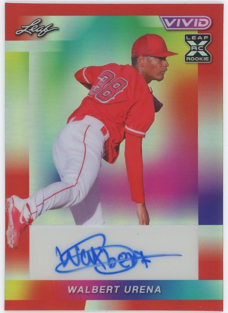 2023 Leaf Vivid Baseball Walbert Urena Orange Auto XRC #7/8 #BA-WU1