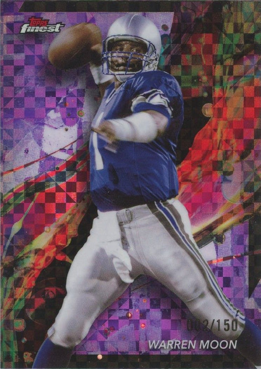 Warren Moon 2024 Topps Finest Purple Checkerboard #2/150 #30