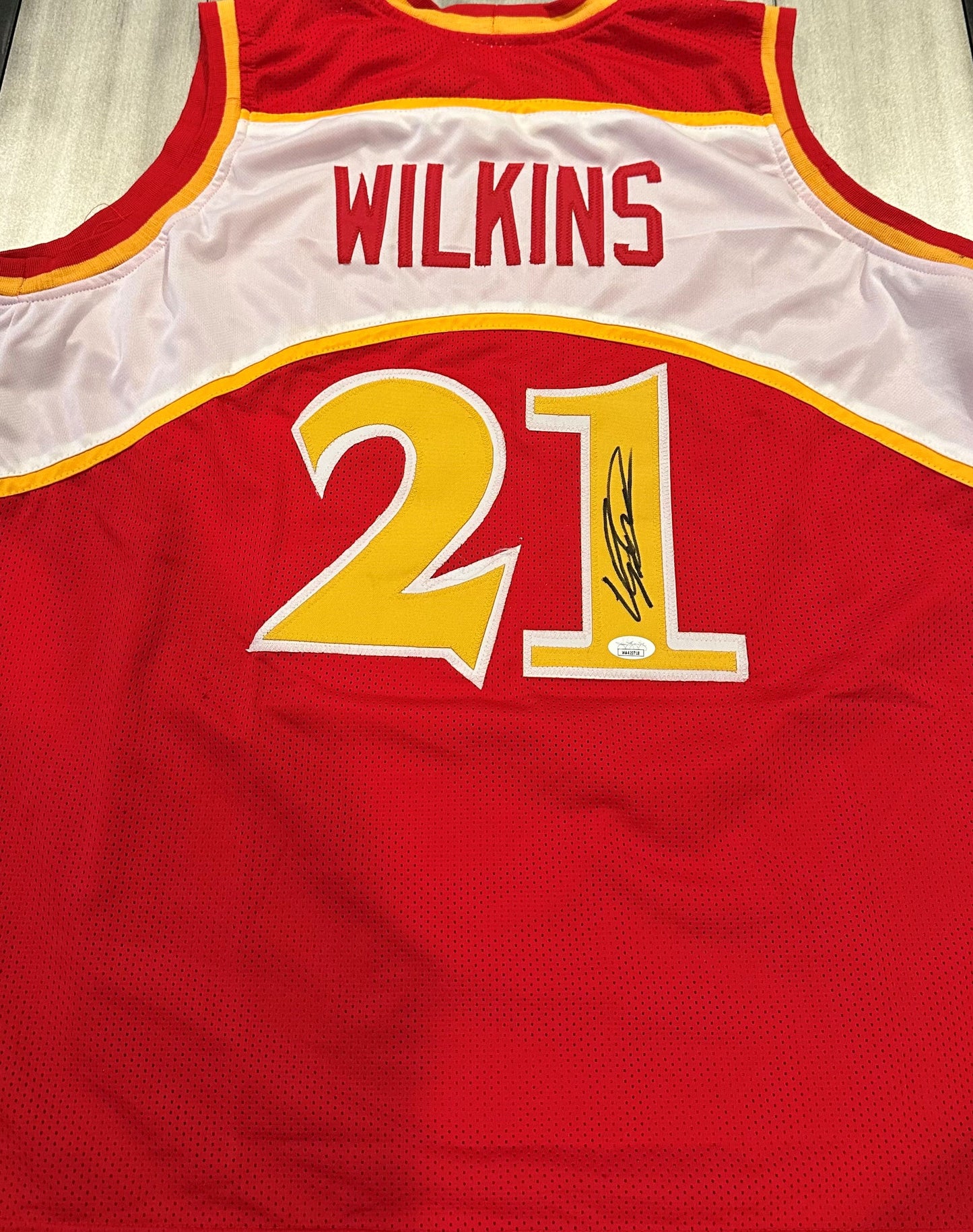 Dominique  Wilkins Autographed Jerse Atlanta Hawks JSA COA