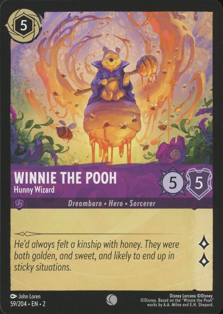 Disney Lorcana: Rise Of Floodborn Winnie The Pooh Hunny Wizard #59 Common