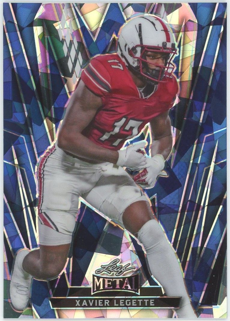 2024 Leaf Metal Football Xavier Legette Blue Cracked Ice #7/7 #108