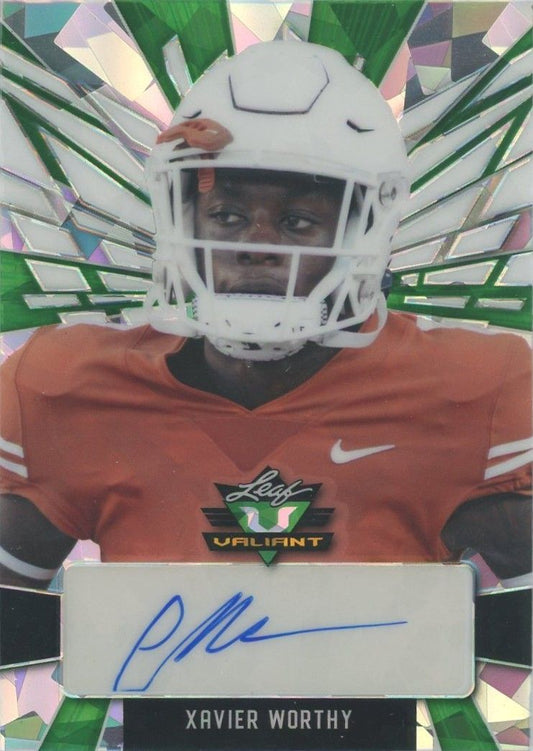 Xavier Worthy 2022 Leaf Valiant Auto Green #29/30 #PA-XW1