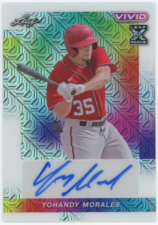 2023 Leaf Vivid Baseball Yohandy Morales White Mojo XRC Auto #6/6 #BA-YM1