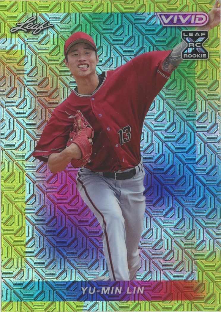 2023 Leaf Vivid Baseball Yu-Min Lin Gold Mojo XRC #10/10 #100 D-Backs