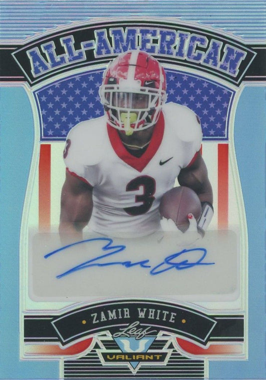 Zamir White 2022 Leaf Valiant All-American Auto Blue #3/10 #AA-ZW1