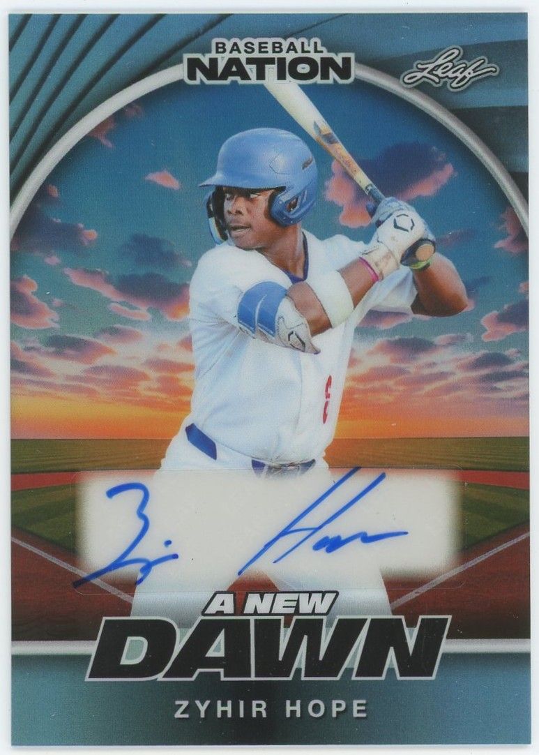 2025 Leaf Baseball Nation Zyhir Hope A New Dawn Auto #3/3 #NA-ZH1