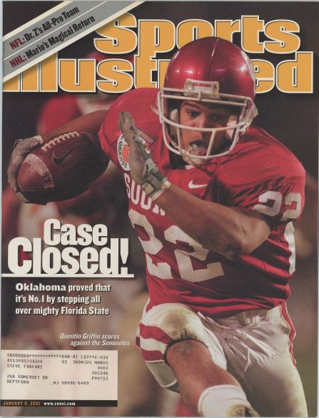 Sports Illustrated Quentin Griffin Cover 01.08.2001