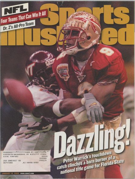 Sports Illustrated Florida State Peter Warrick Cover 01.10.2000