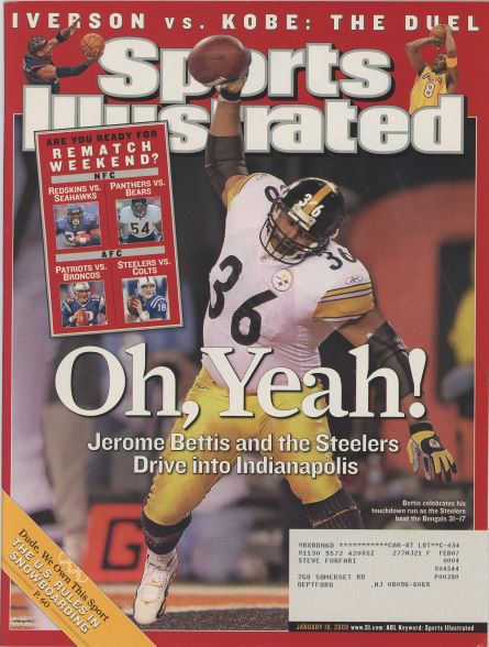 Sports Illustrated Steelers Jerome Bettis Cover 01.16.2006