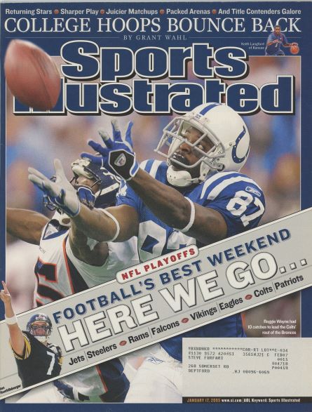 Sports Illustrated Colts Reggie Wayne Cover 01.17.2005