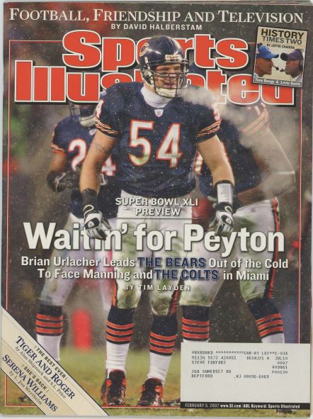 Sports Illustrated Brian Urlacher Cover 02.05.2007