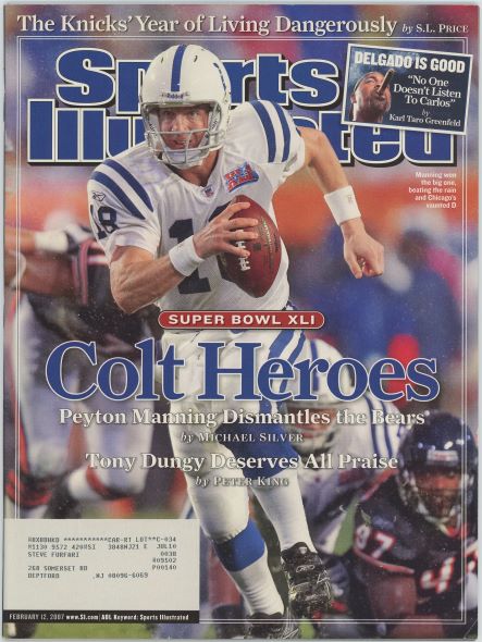 Sports Illustrated Colts Peyton Manning Cover 02.12.2007