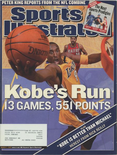 Sports Illustrated Lakers Kobe Bryant Cover 03.03.2003