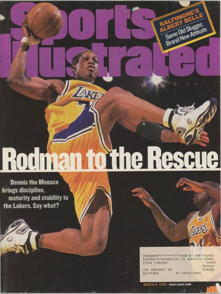 Sports Illustrated Lakers Dennis Rodman Cover 03.08.1999