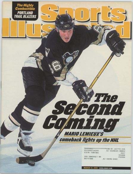 Sports Illustrated Penguins Mario Lemieux Cover 03.12.2001