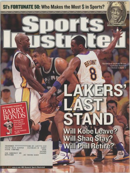 Sports Illustrated Lakers/Spurs Cover 05.17.2004