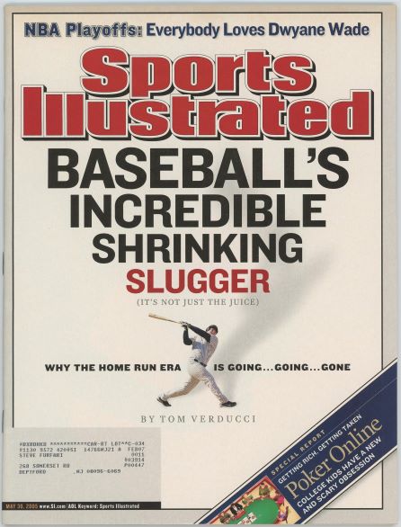 Sports Illustrated Baseball's Incredible Shrinking Slugger Cover 05.30.2005