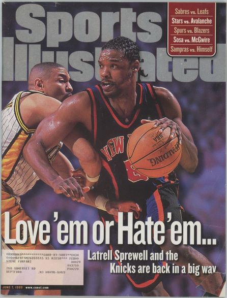 Sports Illustrated Knicks Latrell Sprewell Cover 06.07.1999