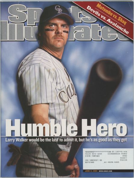 Sports Illustrated Rockies Larry Walker Cover 06.11.2001