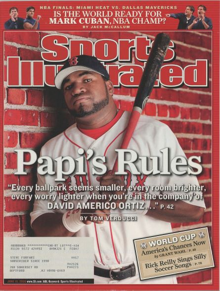 Sports Illustrated Red Sox David Ortiz Cover 06.19.2006