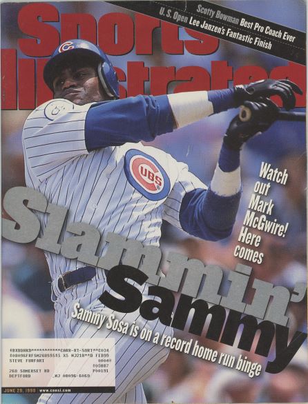 Sports Illustrated Cubs Sammy Sosa Cover 06.29.1998