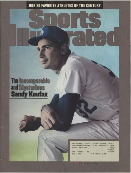 Sports Illustrated Dodgers Sandy Koufax Cover 07.12.1999