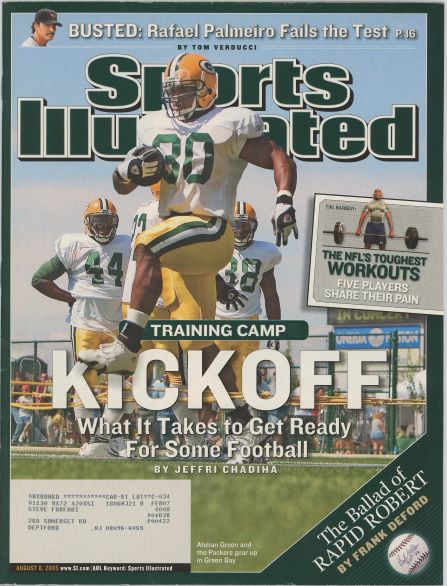 Sports Illustrated Packers Ahman Green Cover 08.08.2005