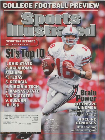 Sports Illustrated Ohio State Craig Krensel Cover 08.11.2003